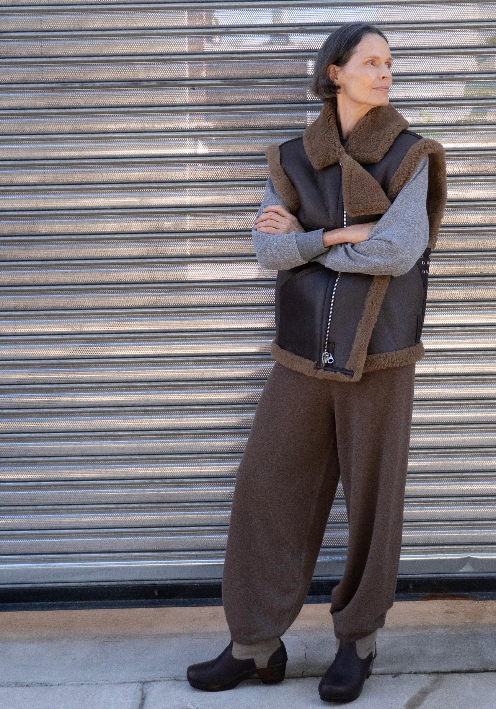 Cordera Merino Wool Curved Pants in Taupe – VESTIGE