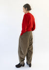 Corduroy Baggy Pants in Sage