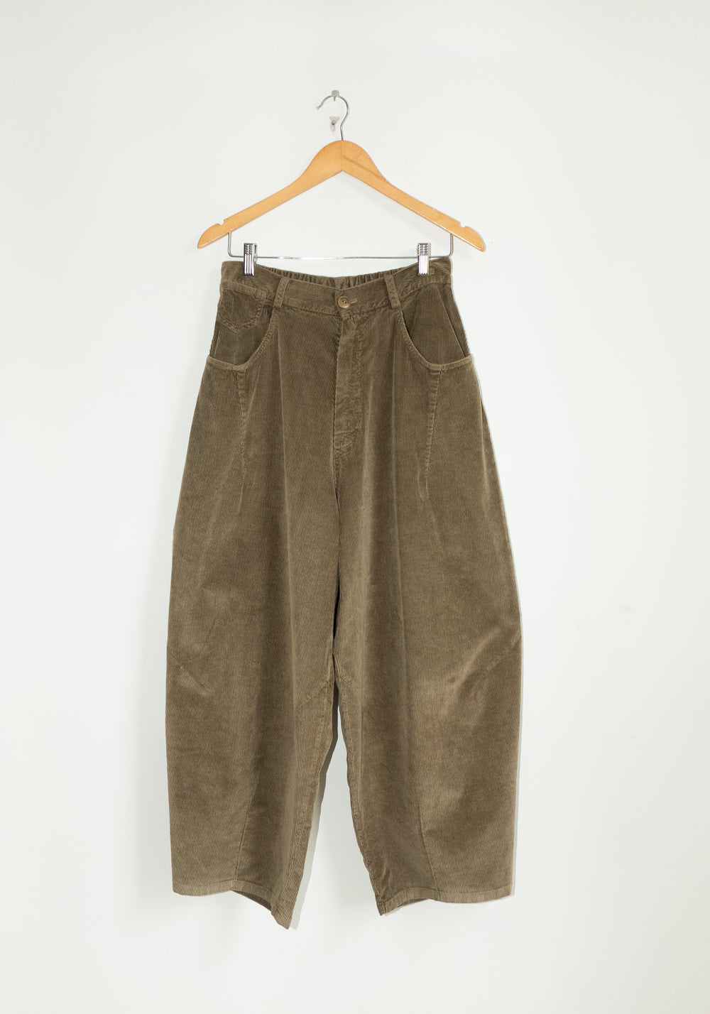Corduroy Baggy Pants in Sage
