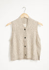 Cordera Flecked Cotton Vest in Natural
