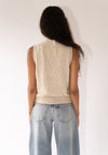 Cordera Flecked Cotton Vest in Natural