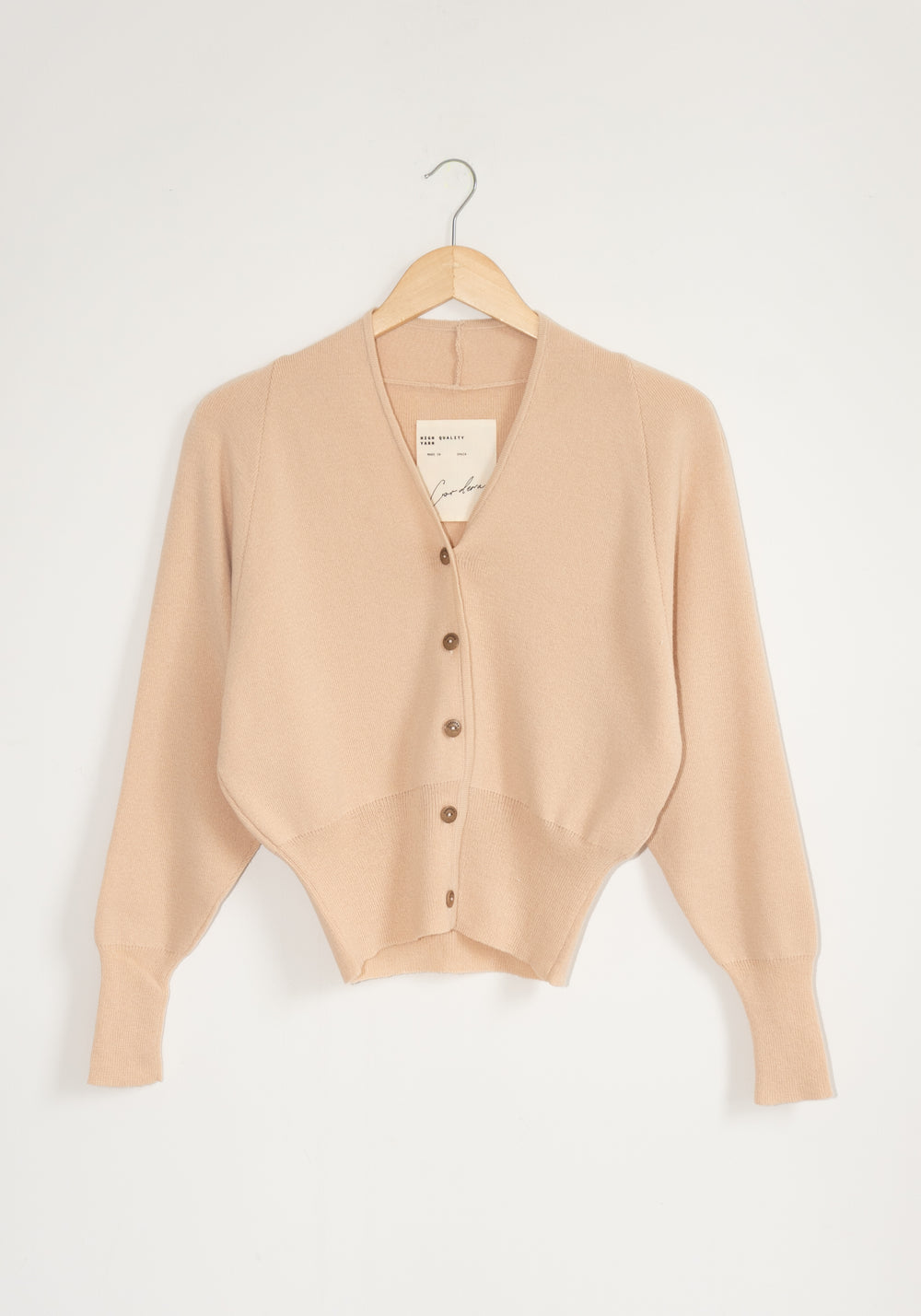 Cordera Merino and Cashmere Cardigan in Peach