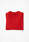 Merino Wool Pullover Sweater in Red