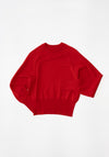 Merino Wool Pullover Sweater in Red