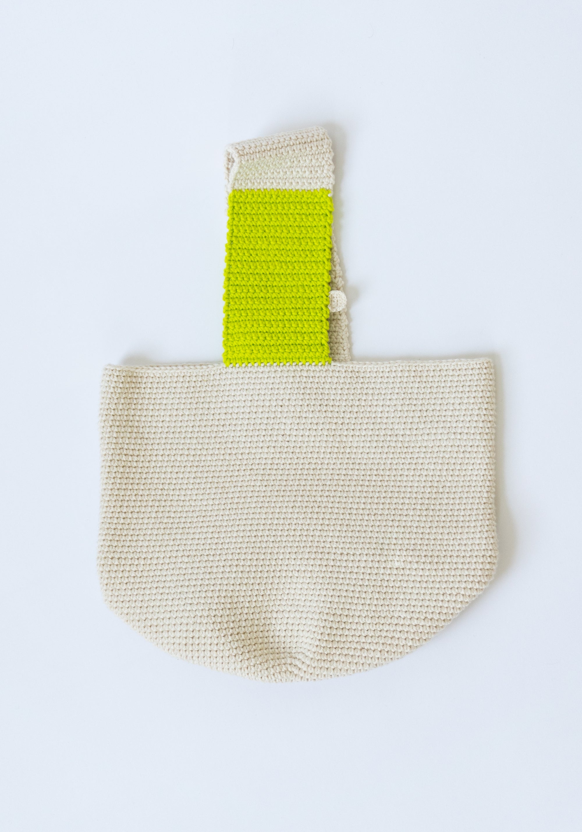 Caixa Bag in Off White and Lime