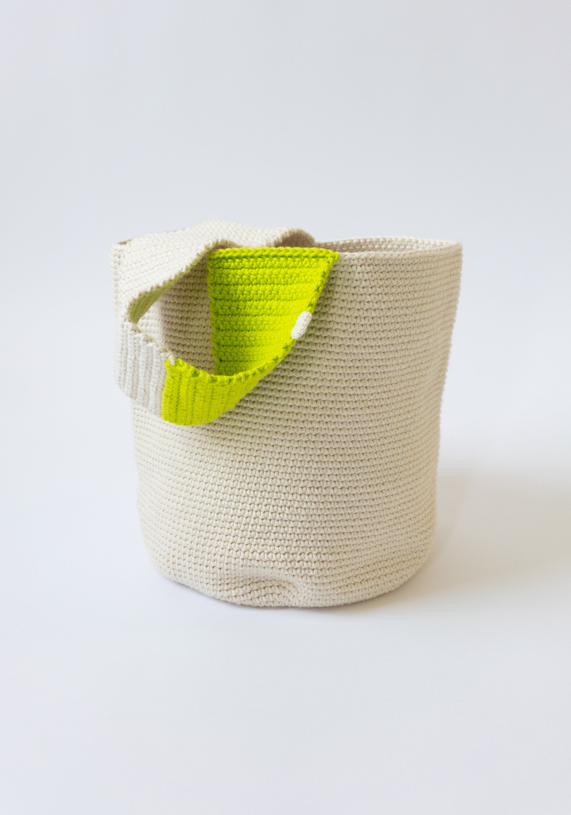 Caixa Bag in Off White and Lime