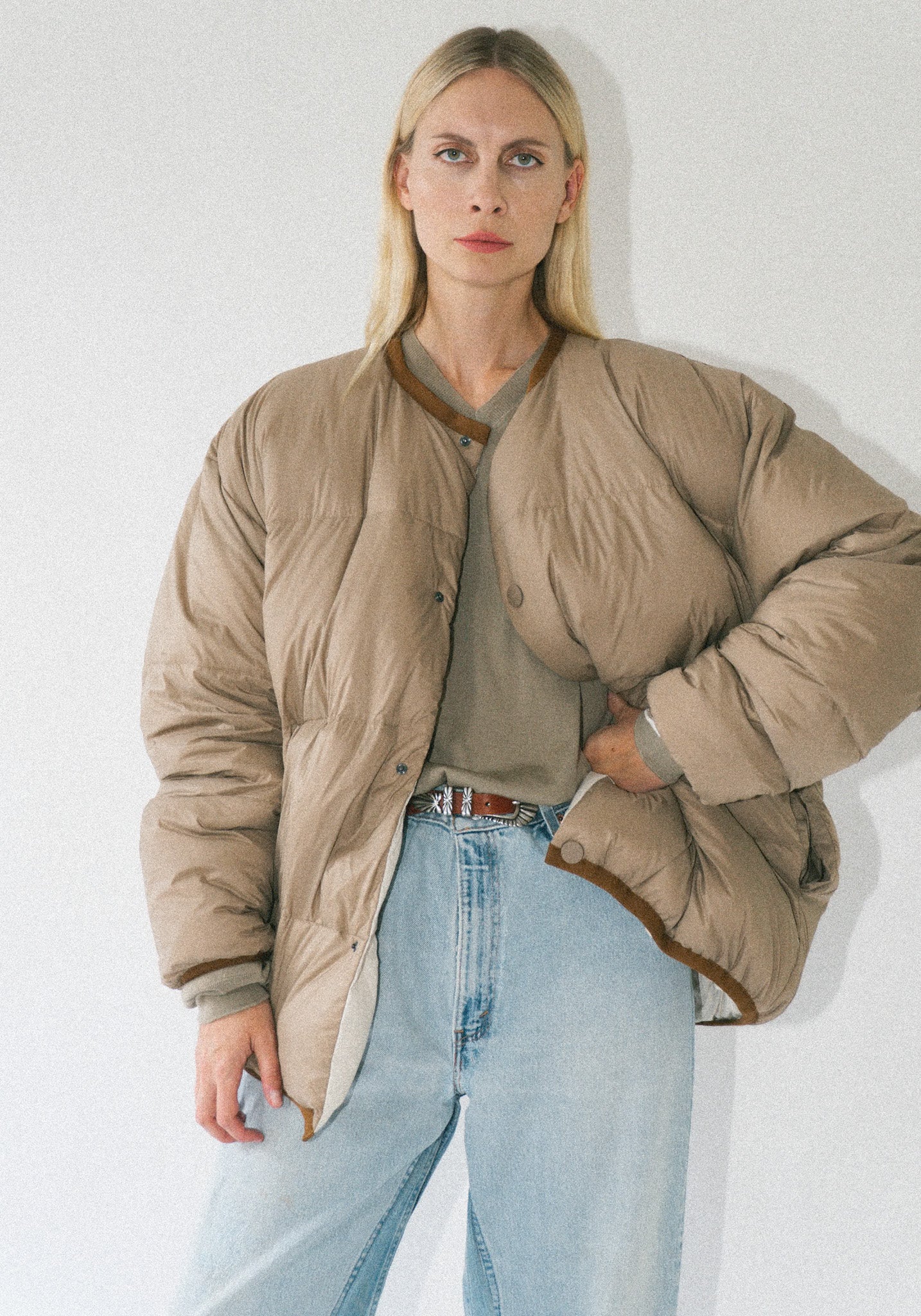 Sofie D'hoore Ortega Reversible Short Down Jacket in Camel and