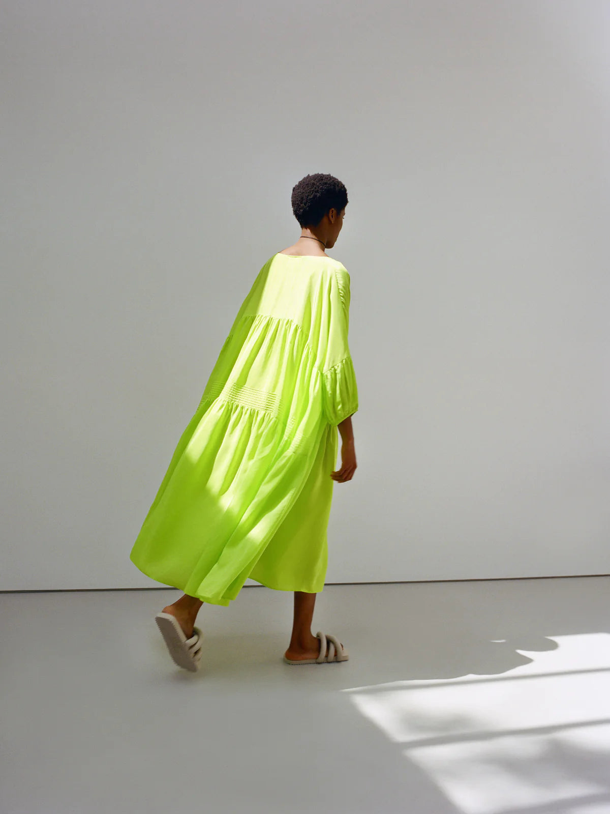 Anaak Airi Maxi Dress in Fluoro Yellow