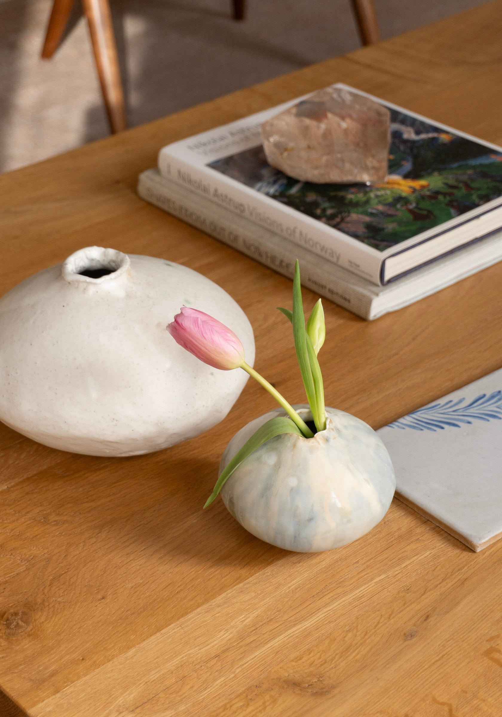 Mini Moon Vases in Soda-Fired Porcelain