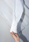 6397 Micro Pleat Formal Shirt in White