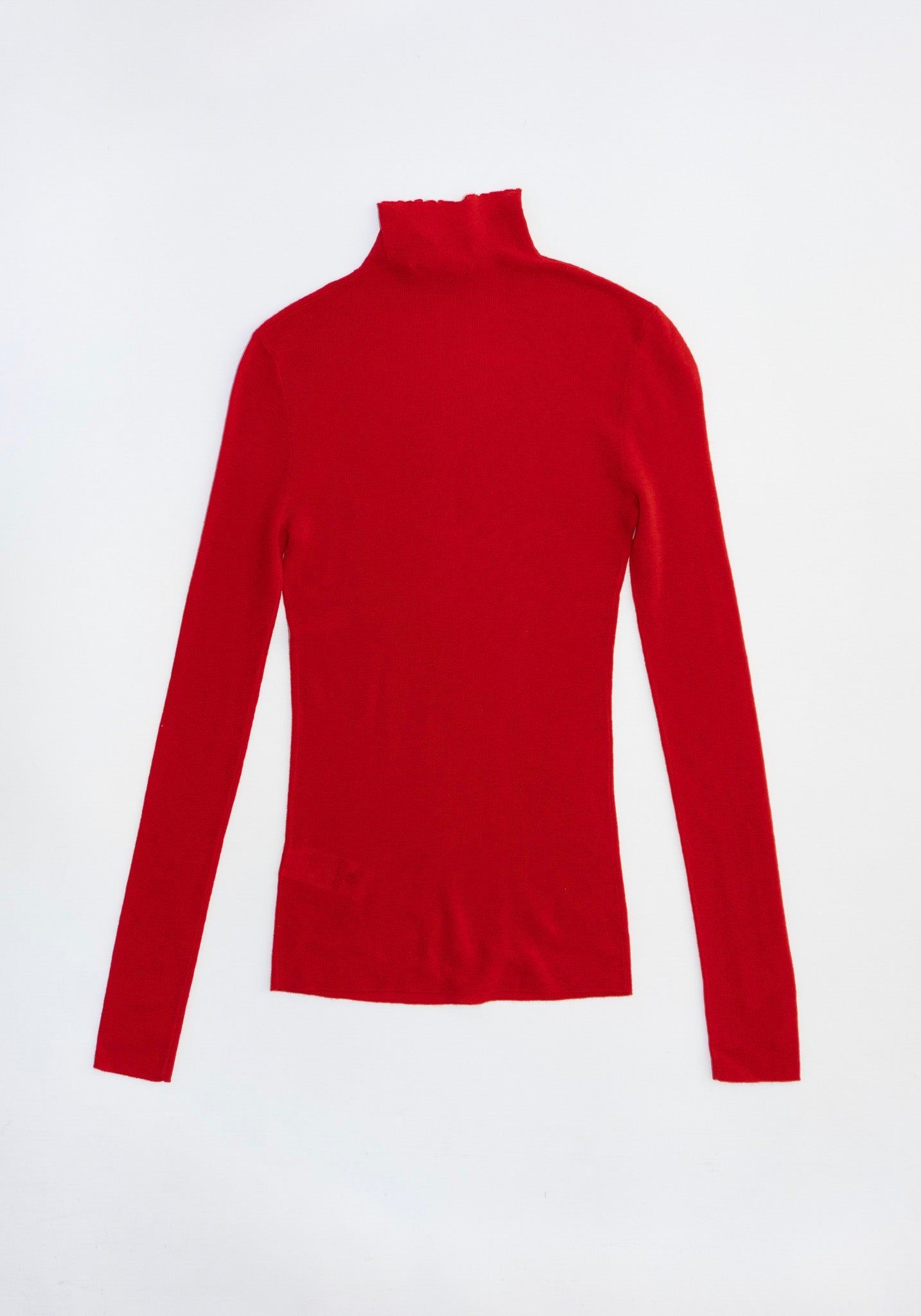 Rib Mock Neck in Sport Red