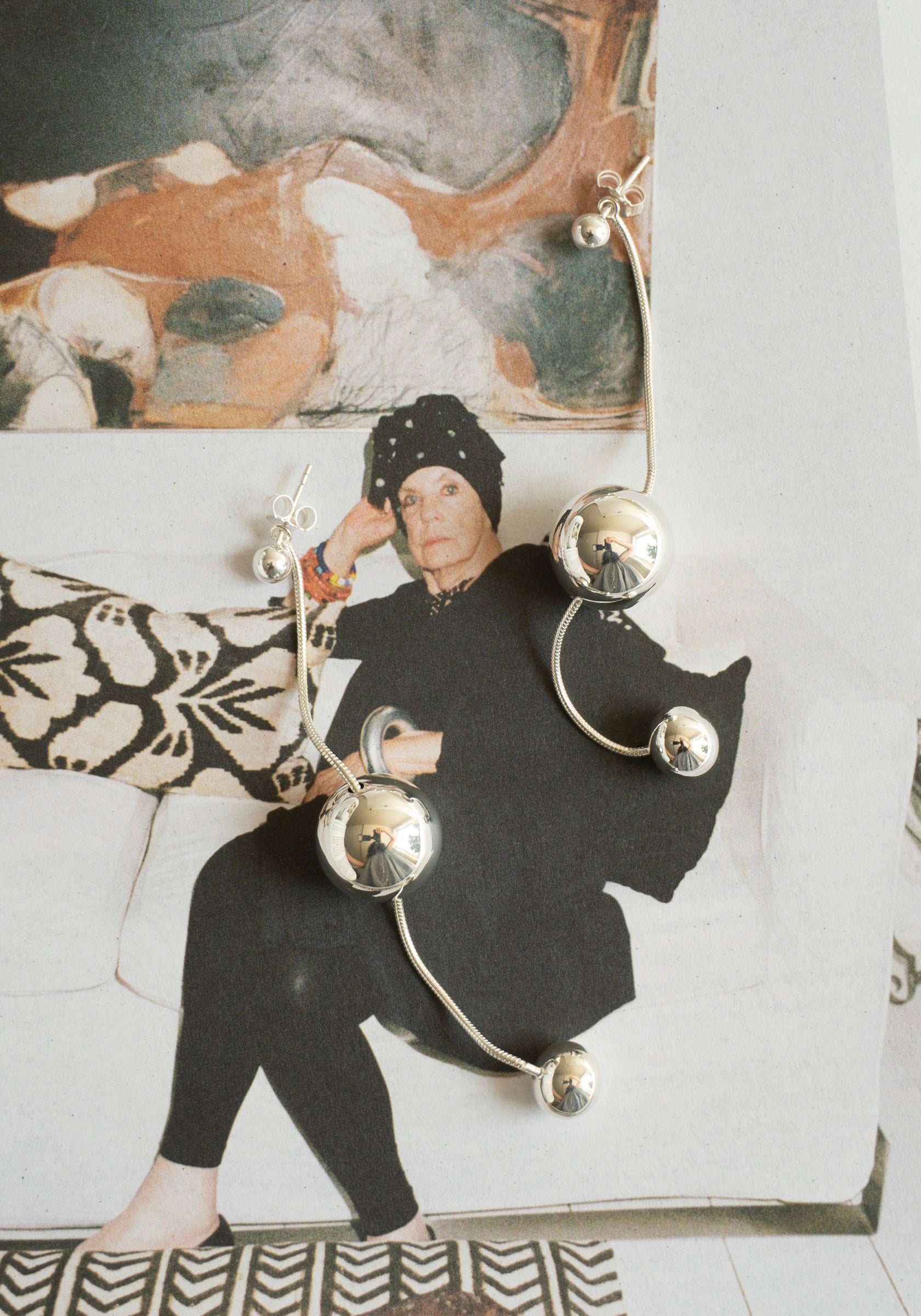 Camille Surault Vada Earrings Large in Sterling