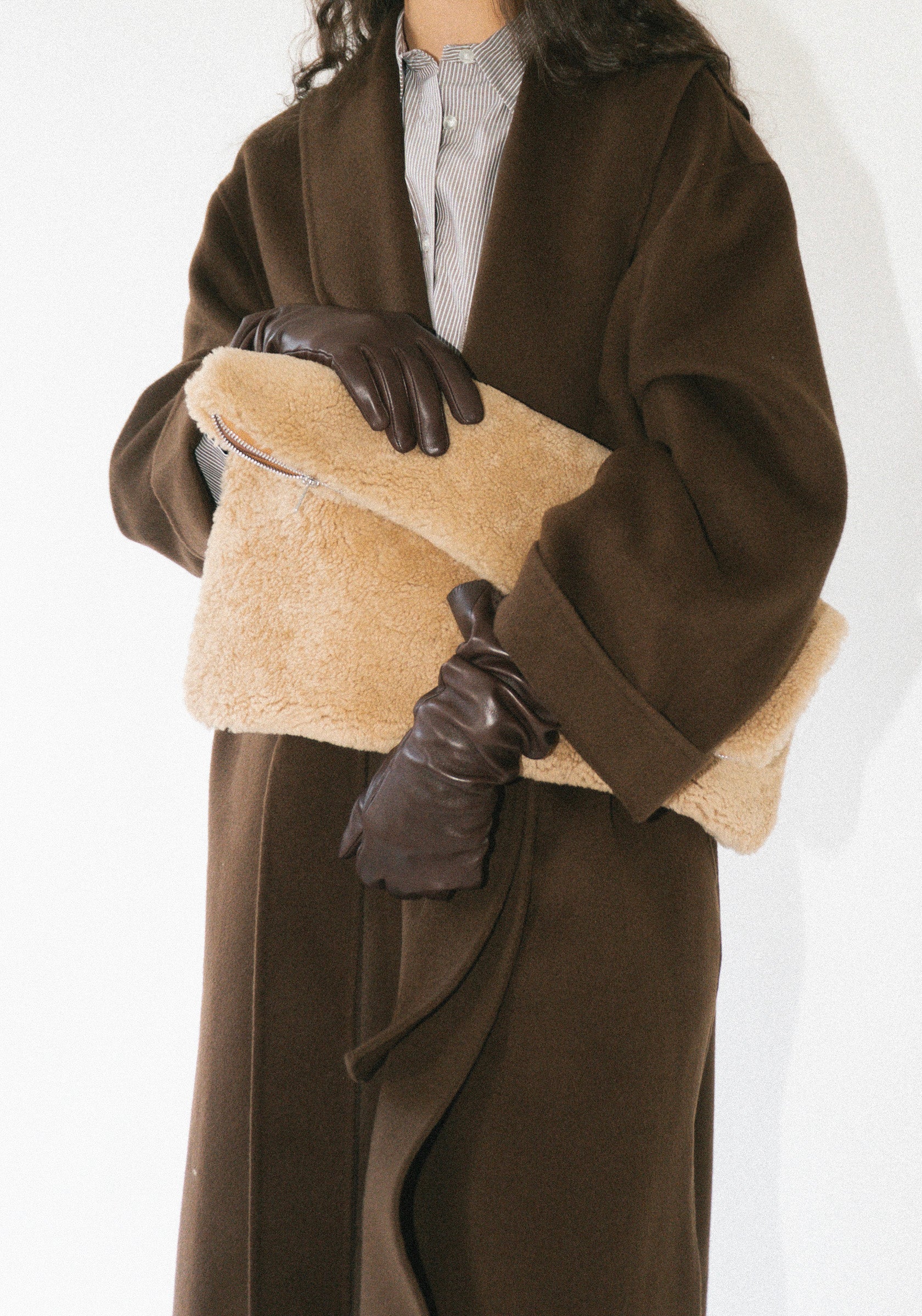 By Malene Birger Gemmi Long Leather Gloves in Brown