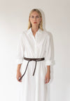 Comme Si Shirt Dress Cotton Poplin in White