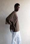 Cordera Merino Wool Oversized T-Shirt in Deep Taupe