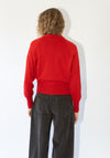 Cordera Merino Wool Pullover Sweater in Red