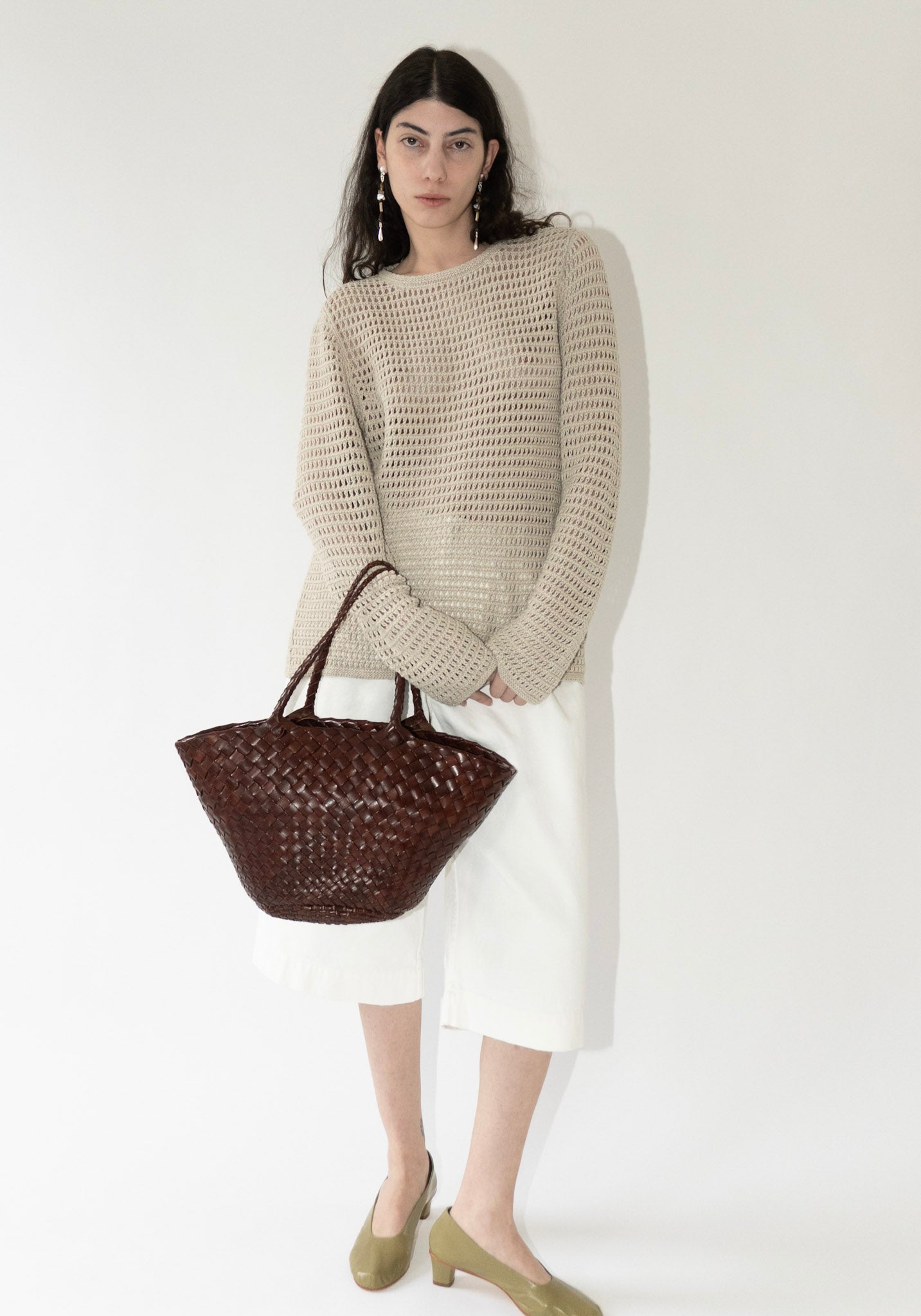 Lauren Manoogian Net Pullover in Flax