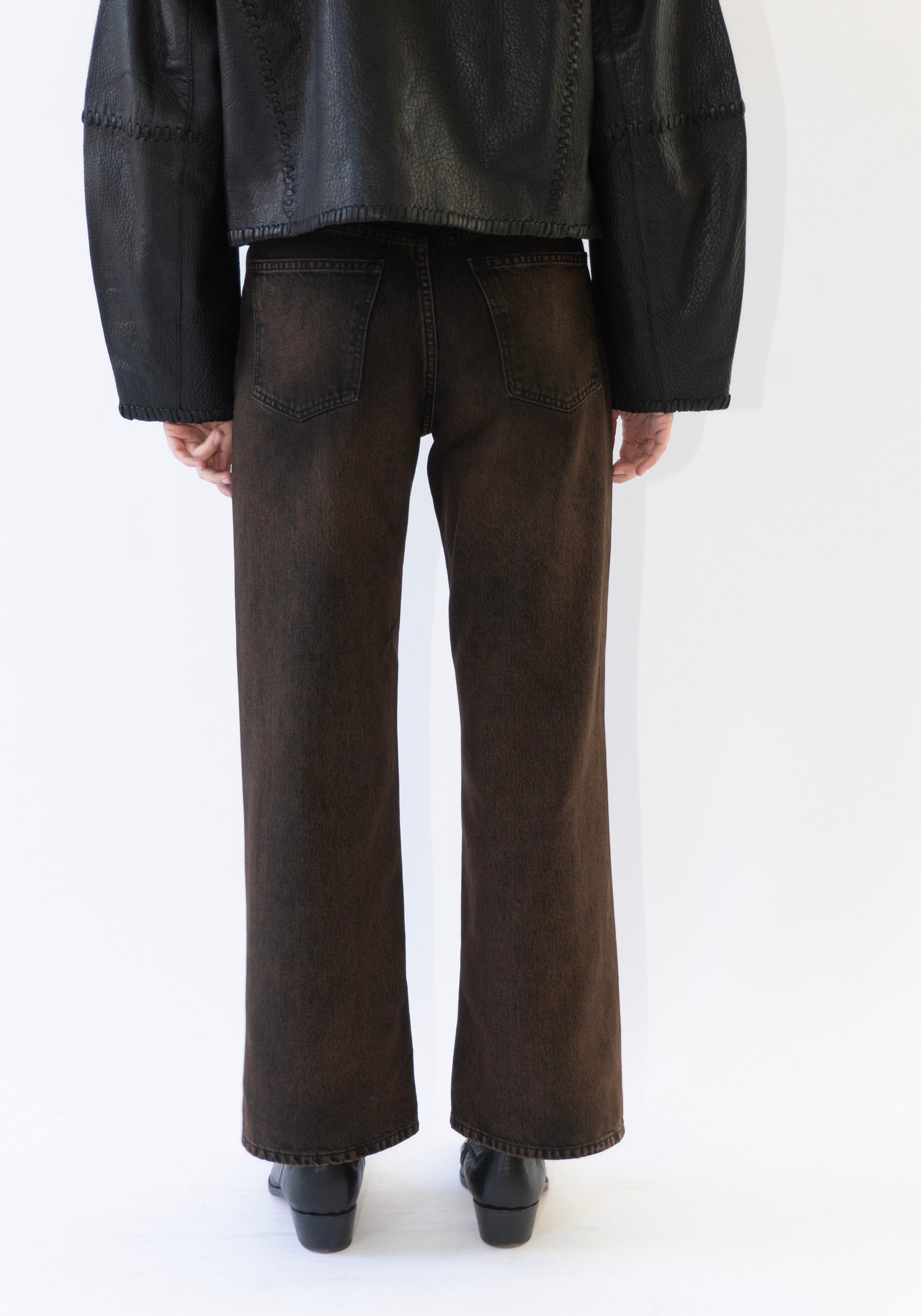 Haikure Korea Jean in Brown Black