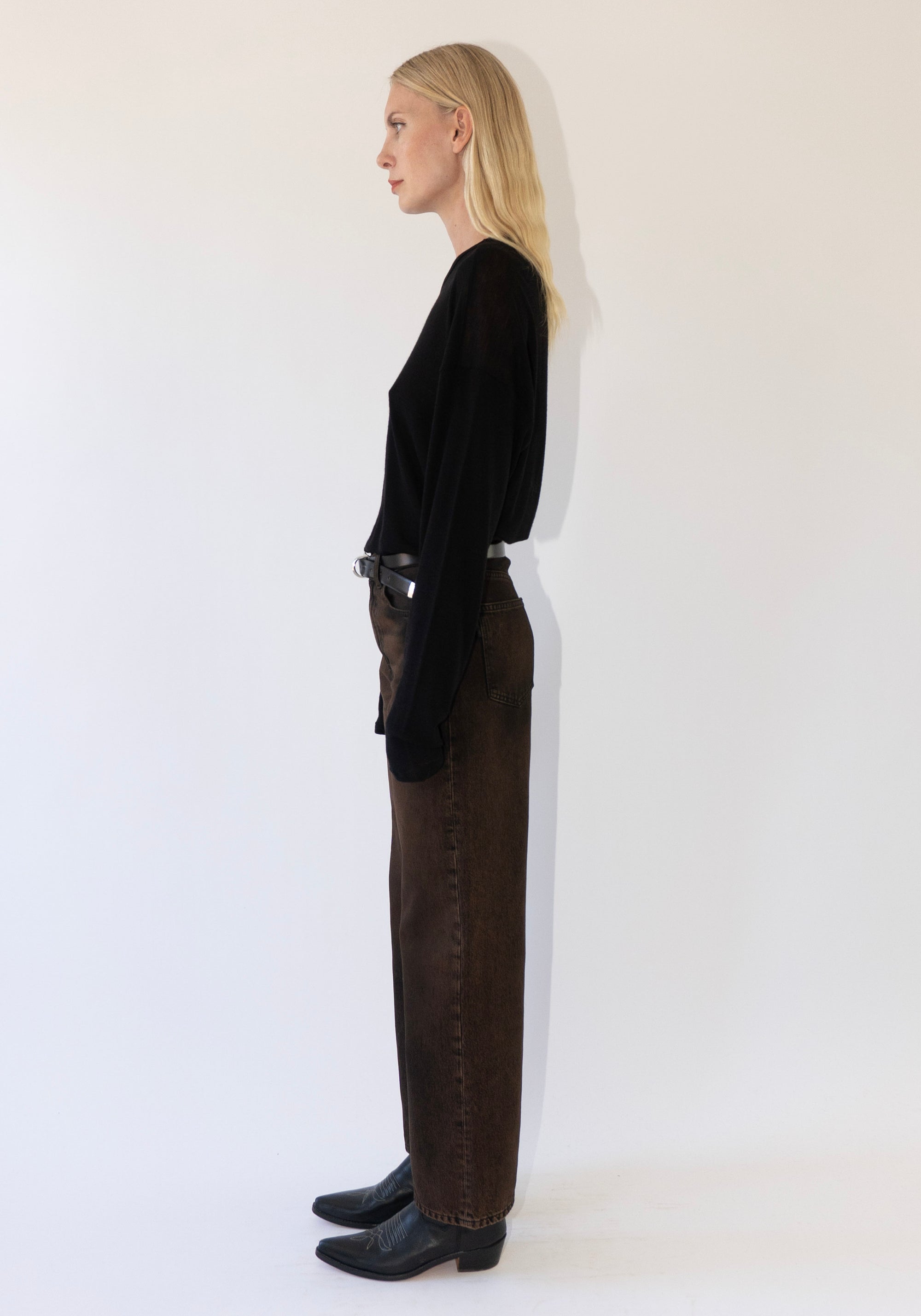 Haikure Korea Jean in Brown Black