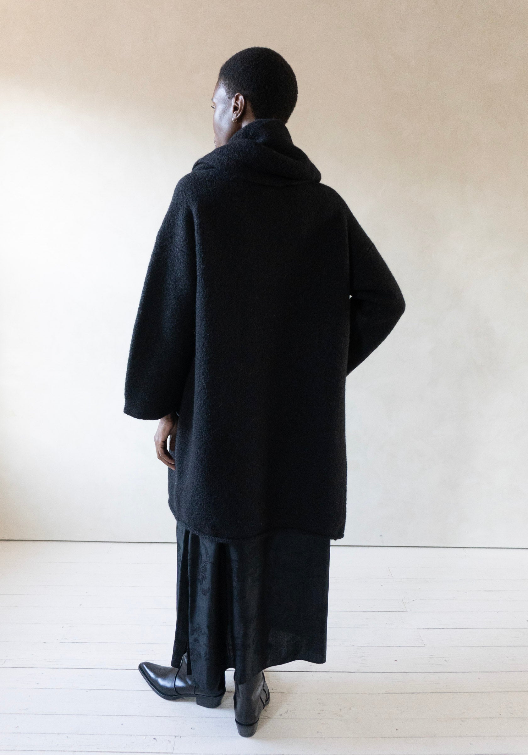 Capote Coat in Black