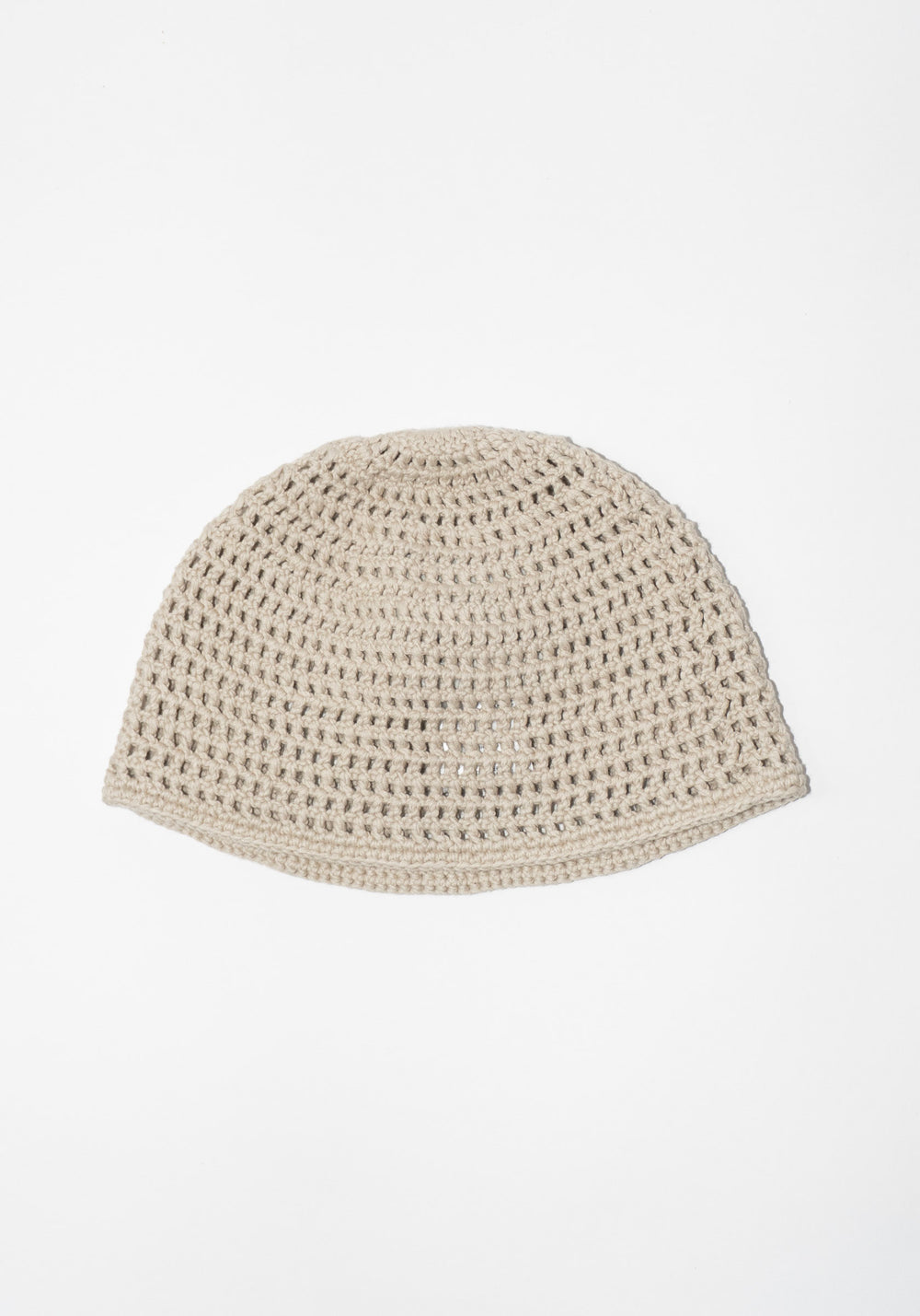 Lauren Manoogian Crochet Net Toque Hat in Flax
