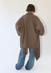 Lauren Manoogian Drape Mantle Sweater Jacket in Tobacco