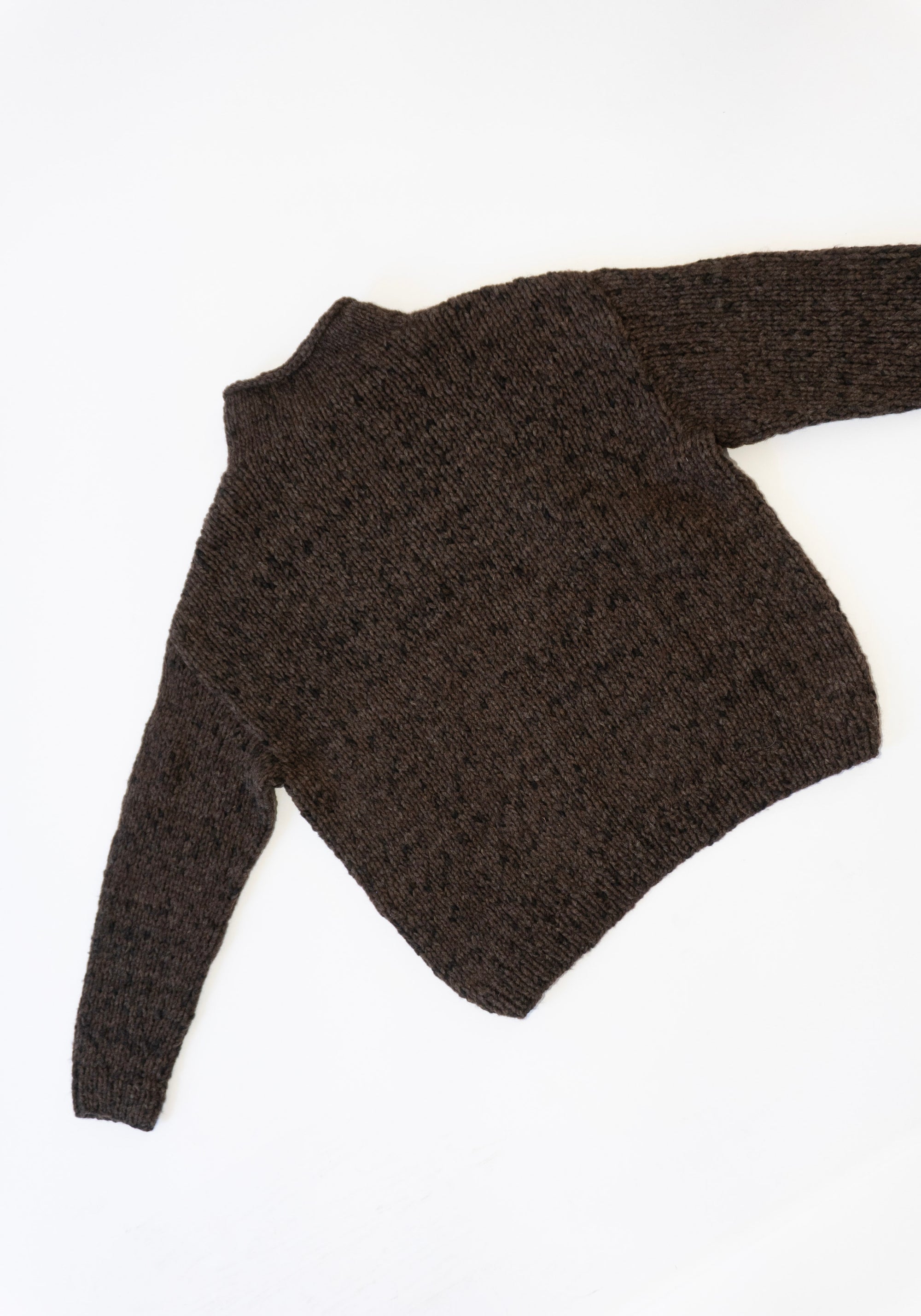 Lauren Manoogian Handknit Paint Rollneck in Black Paint