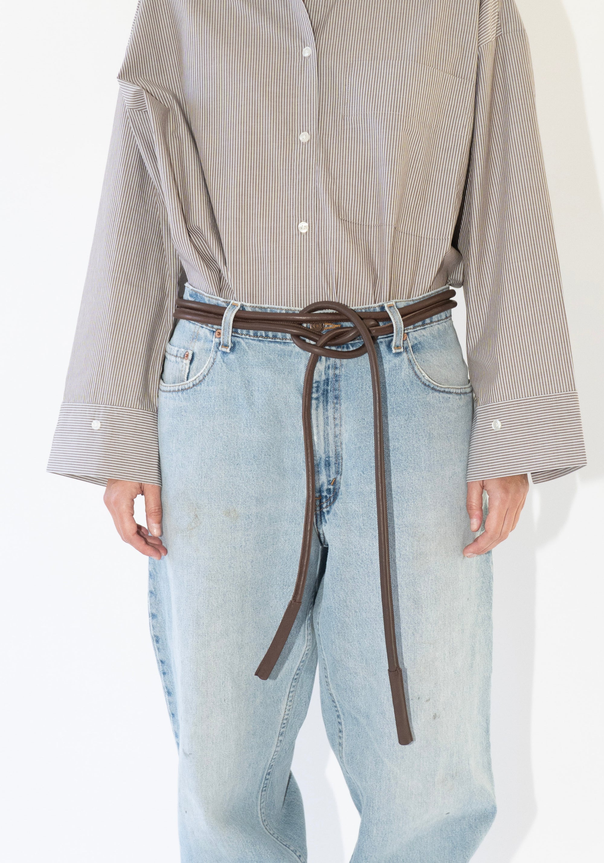 Lauren Manoogian Rope Belt in Saddle