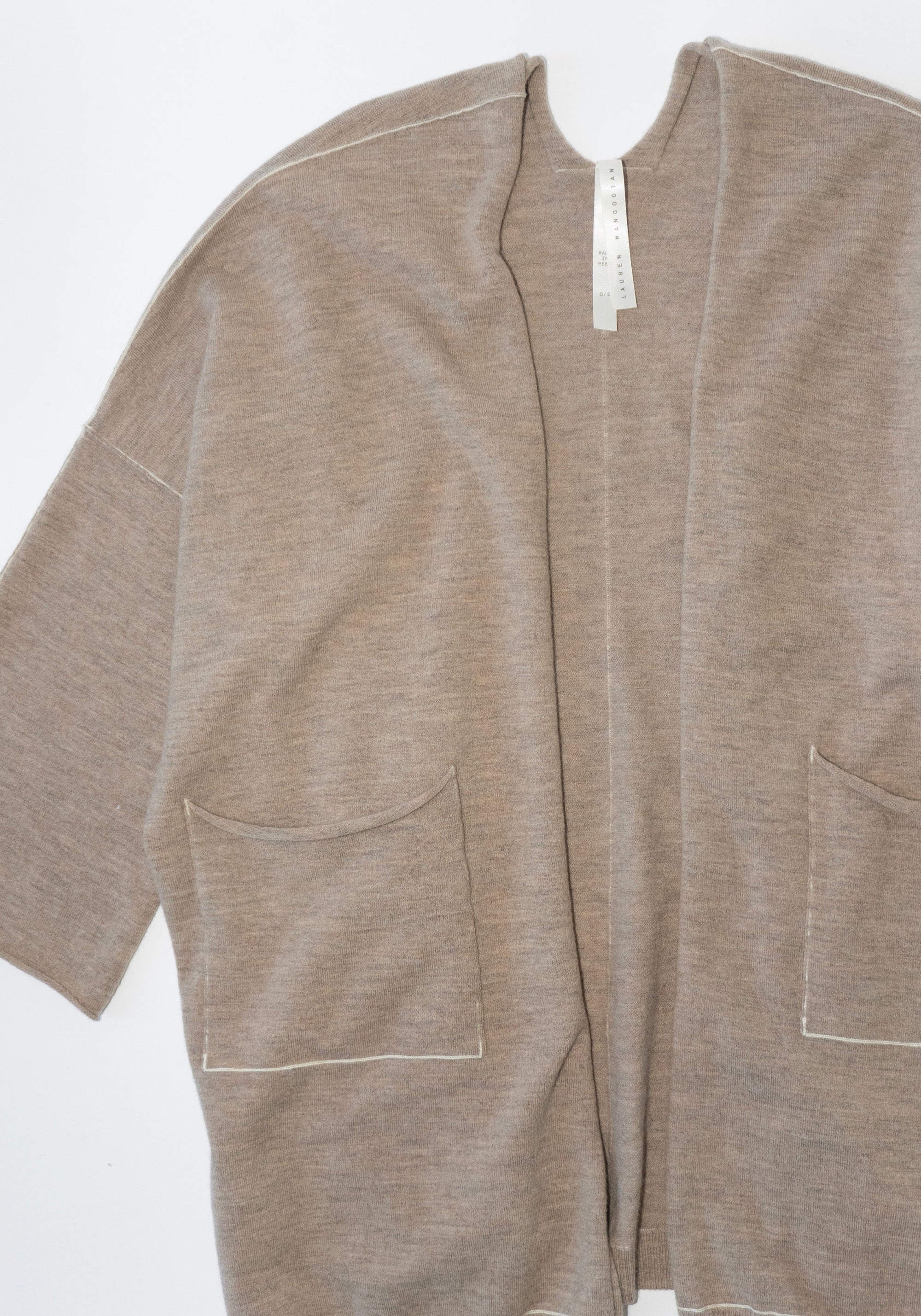 Lauren Manoogian Stitch Wide Cardigan in Oak