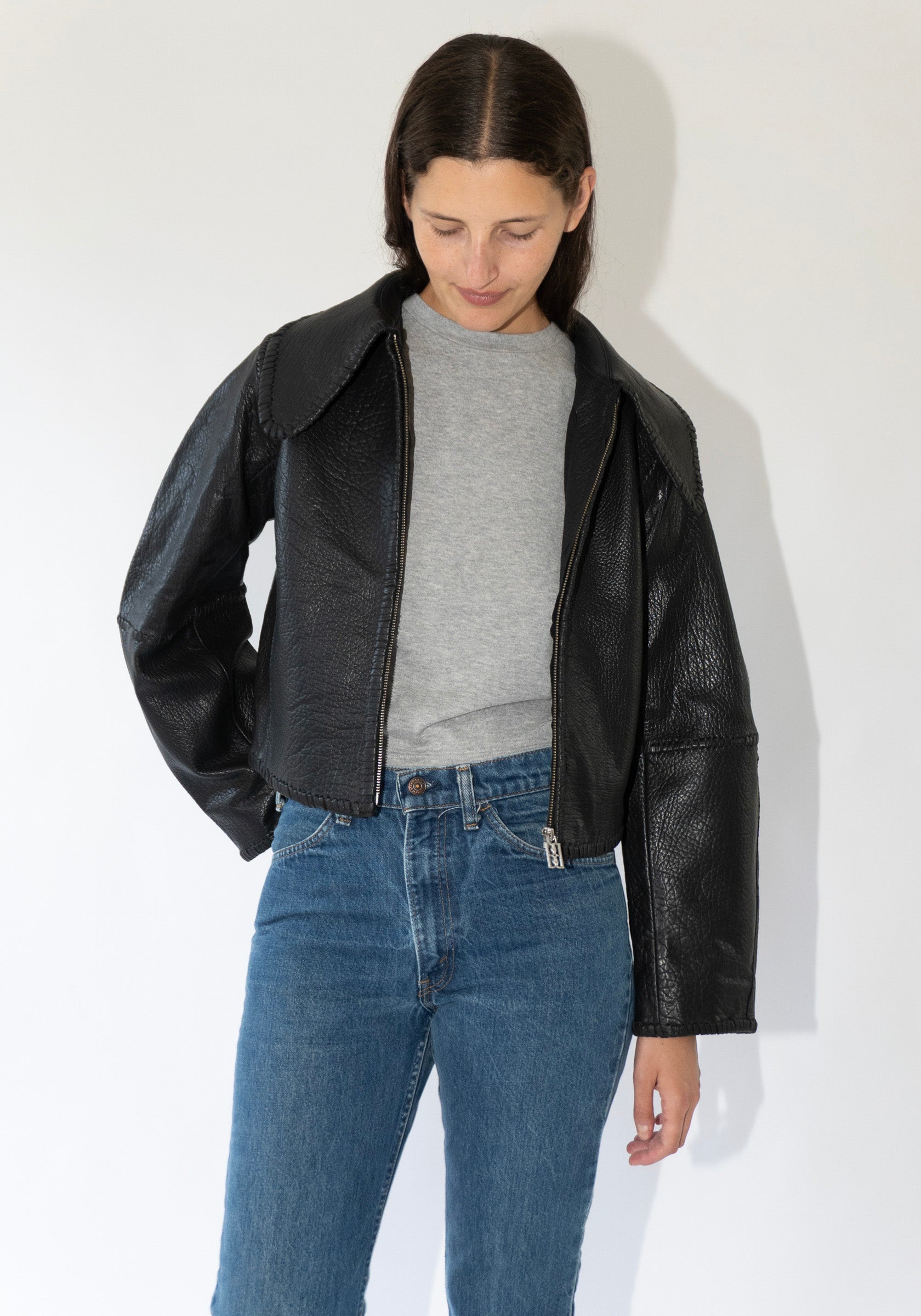 By Malene Birger Rowani Leather Coat in Black