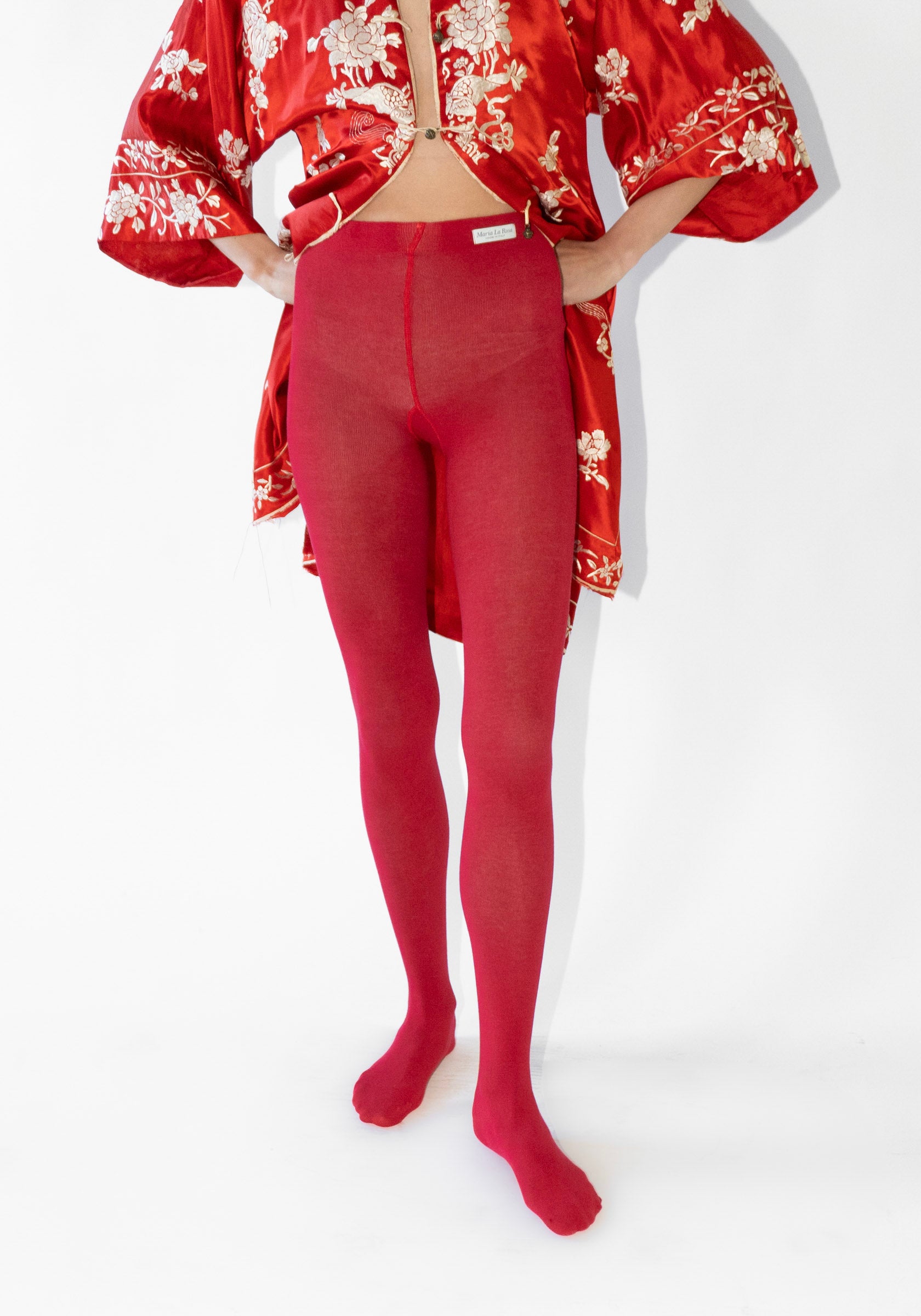 Cotton Liebe Tights in Red