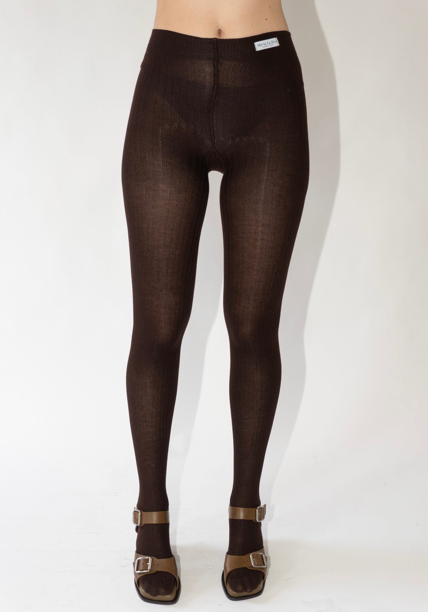 Cotton Tights in Brown