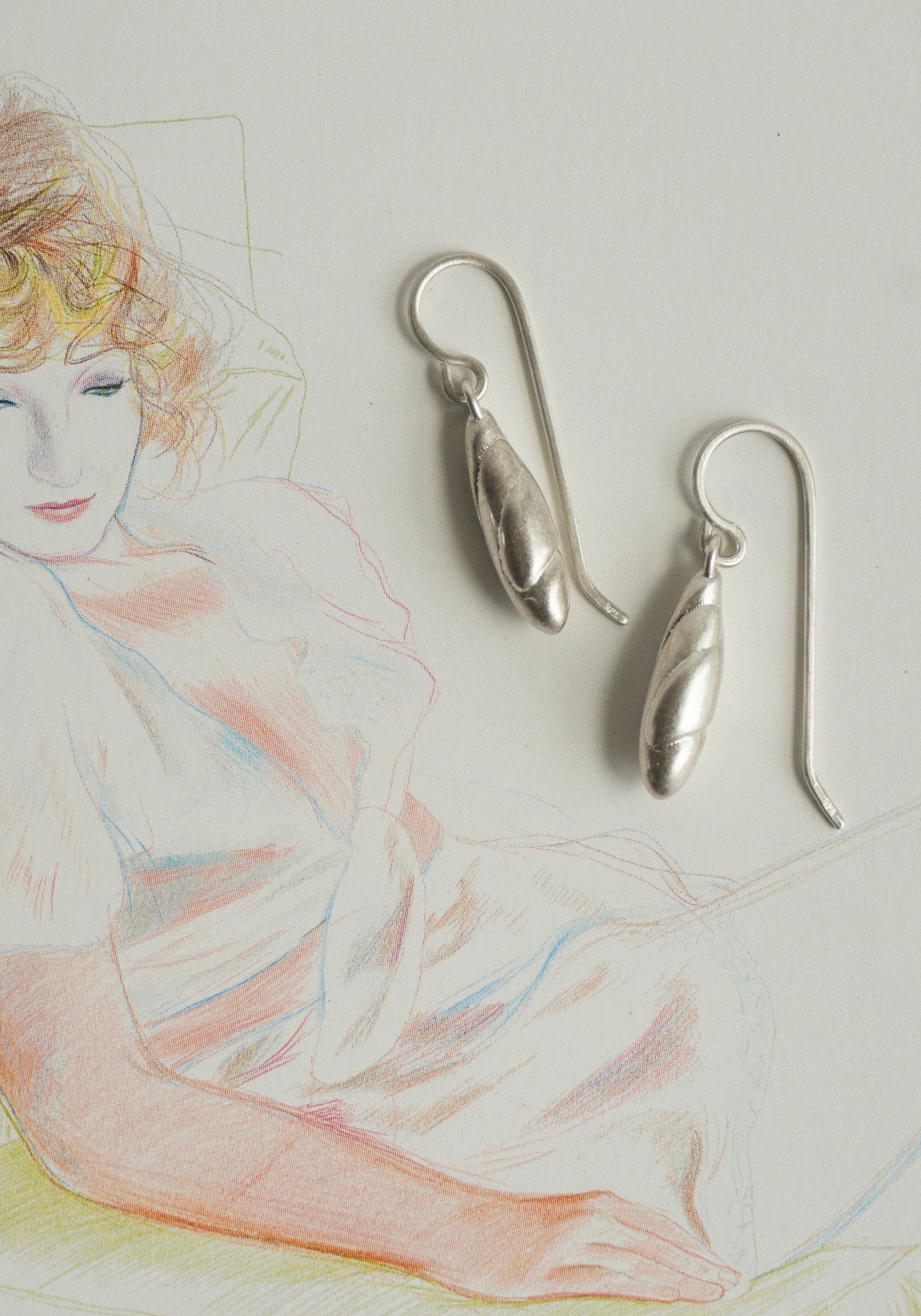 Sapir Bachar Earth Hanging Earrings in Silver