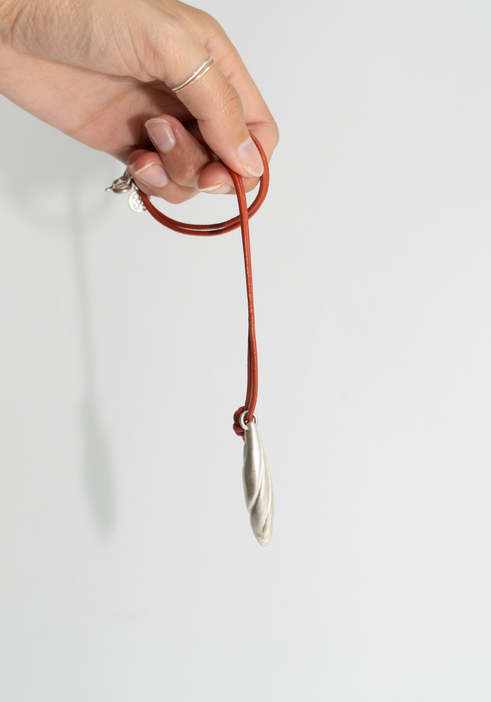 Sapir Bachar Earth Long Scarlet Necklace in Silver