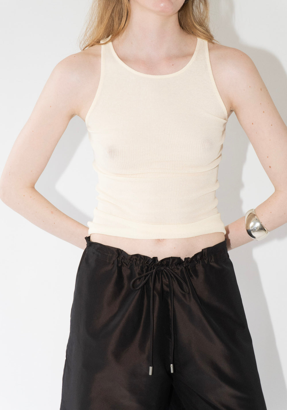 Ribbed Tank in Peach from Sayaka Davis.