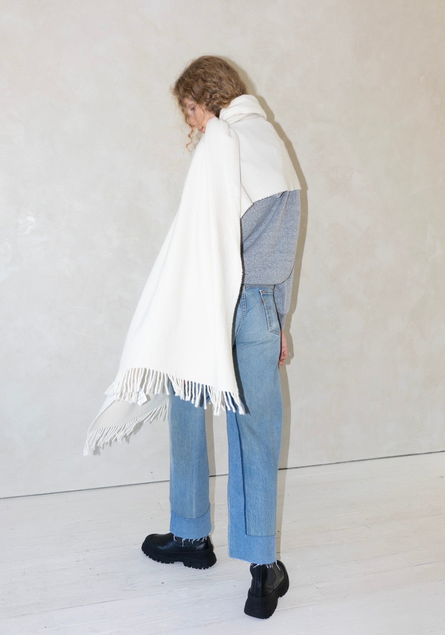 Sofie D'Hoore Arctic Wool Scarf in Mont Blanc