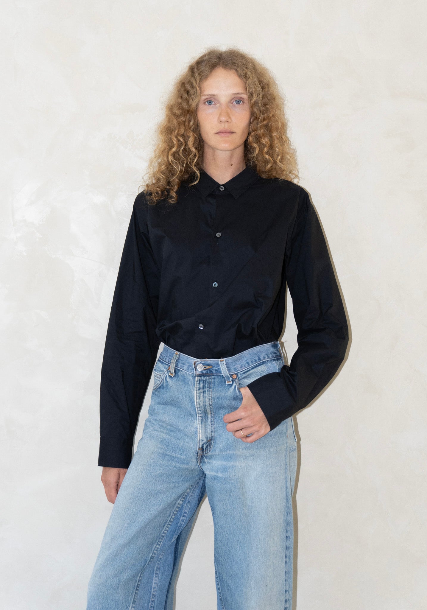 Sofie D'Hoore Blum Long Sleeve Shirt in Black