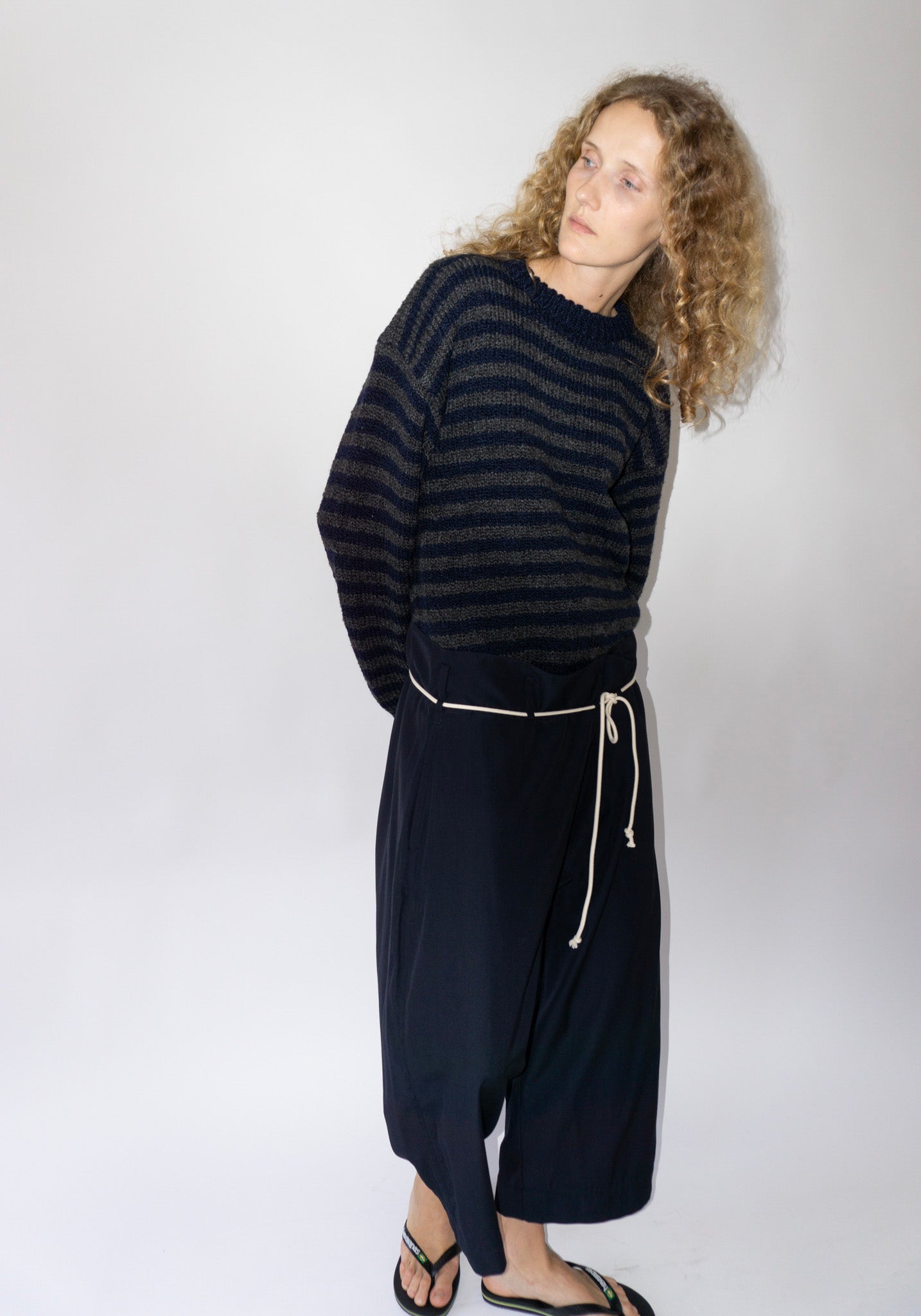 Sono Jako Sweater in Navy Stripe