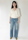 Tanaka Boy Jean Trousers in Vintage Bleach Blue