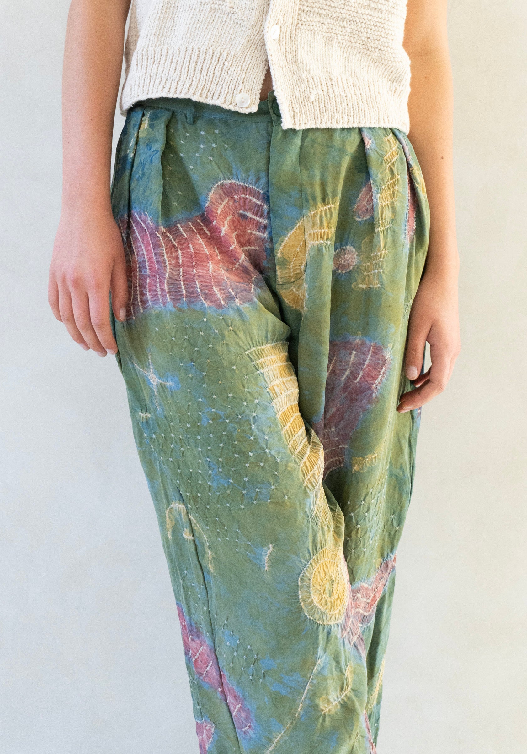11.11 Hand Painted Pleated Silk Pants – VESTIGE