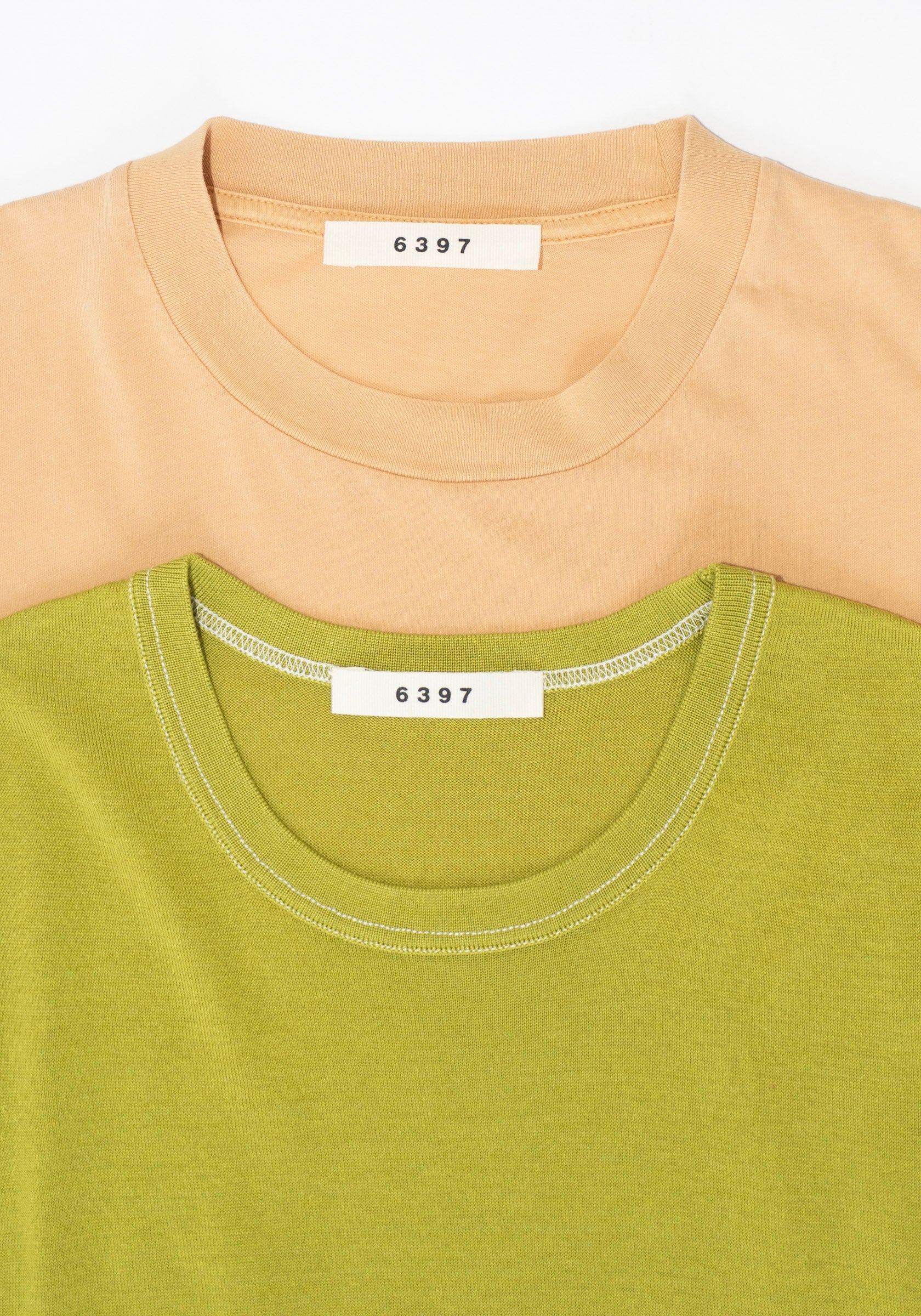 6397 Contrast Stitch Shell Tank in Asparagus

