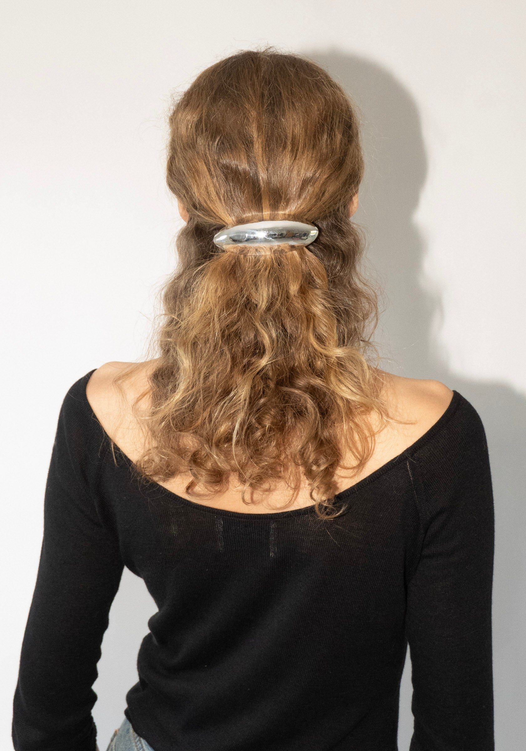 Ellipse Hairclip in Silver