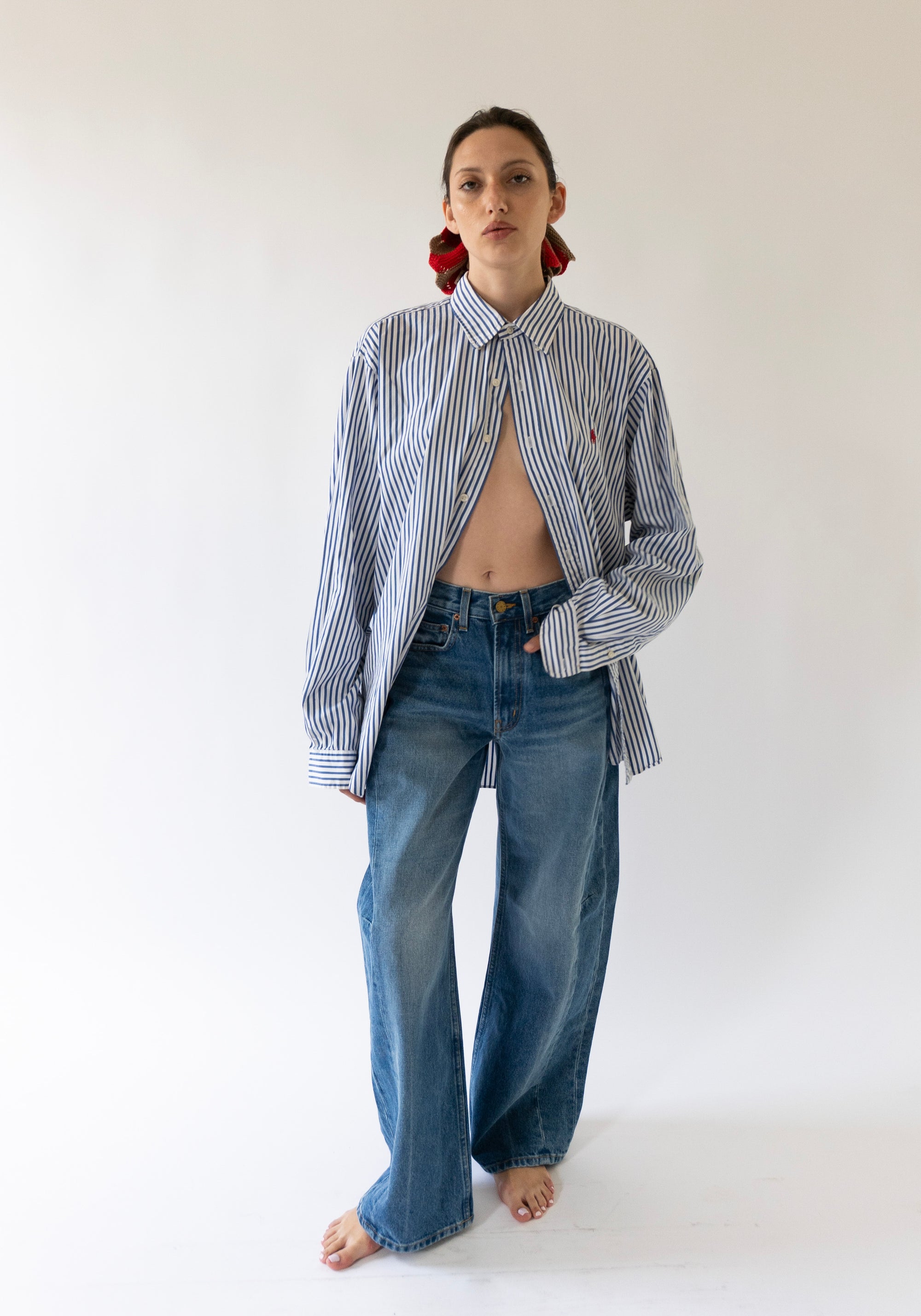 B Sides Relaxed Lasso Long Jean in Hyde Wash