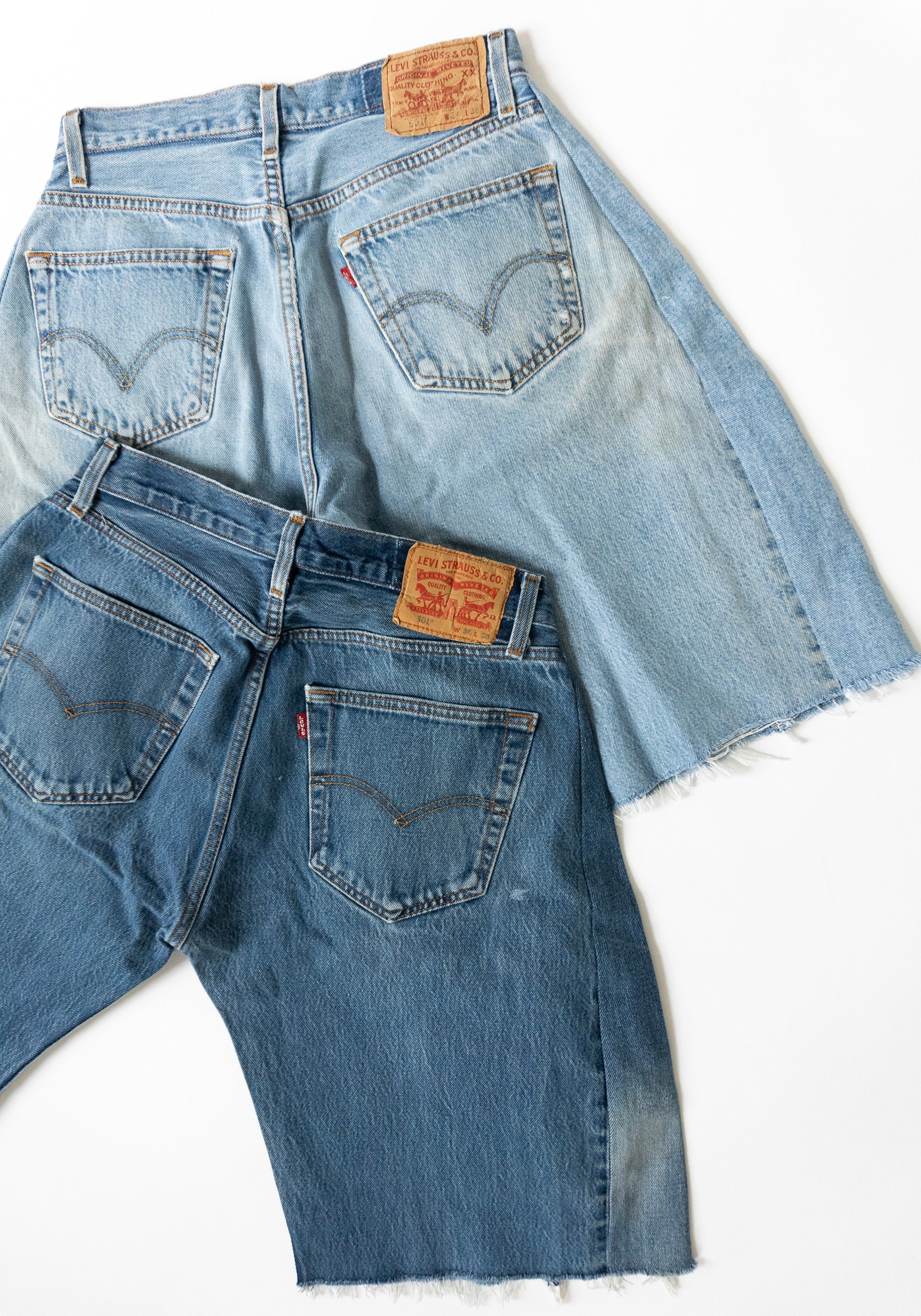 B Sides Vintage Lasso Jean Shorts in Indigo