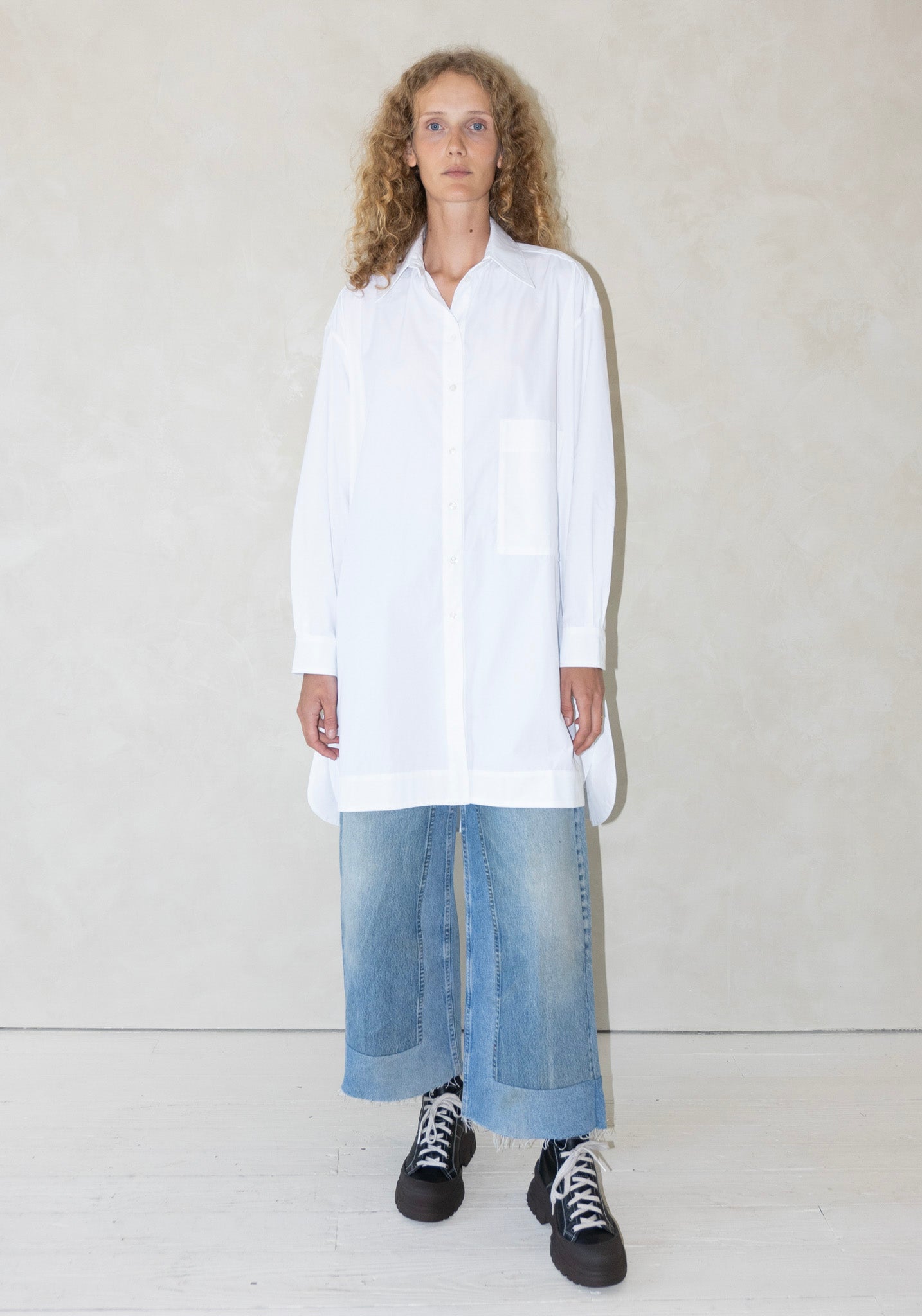 Cawley Big Shirt in White