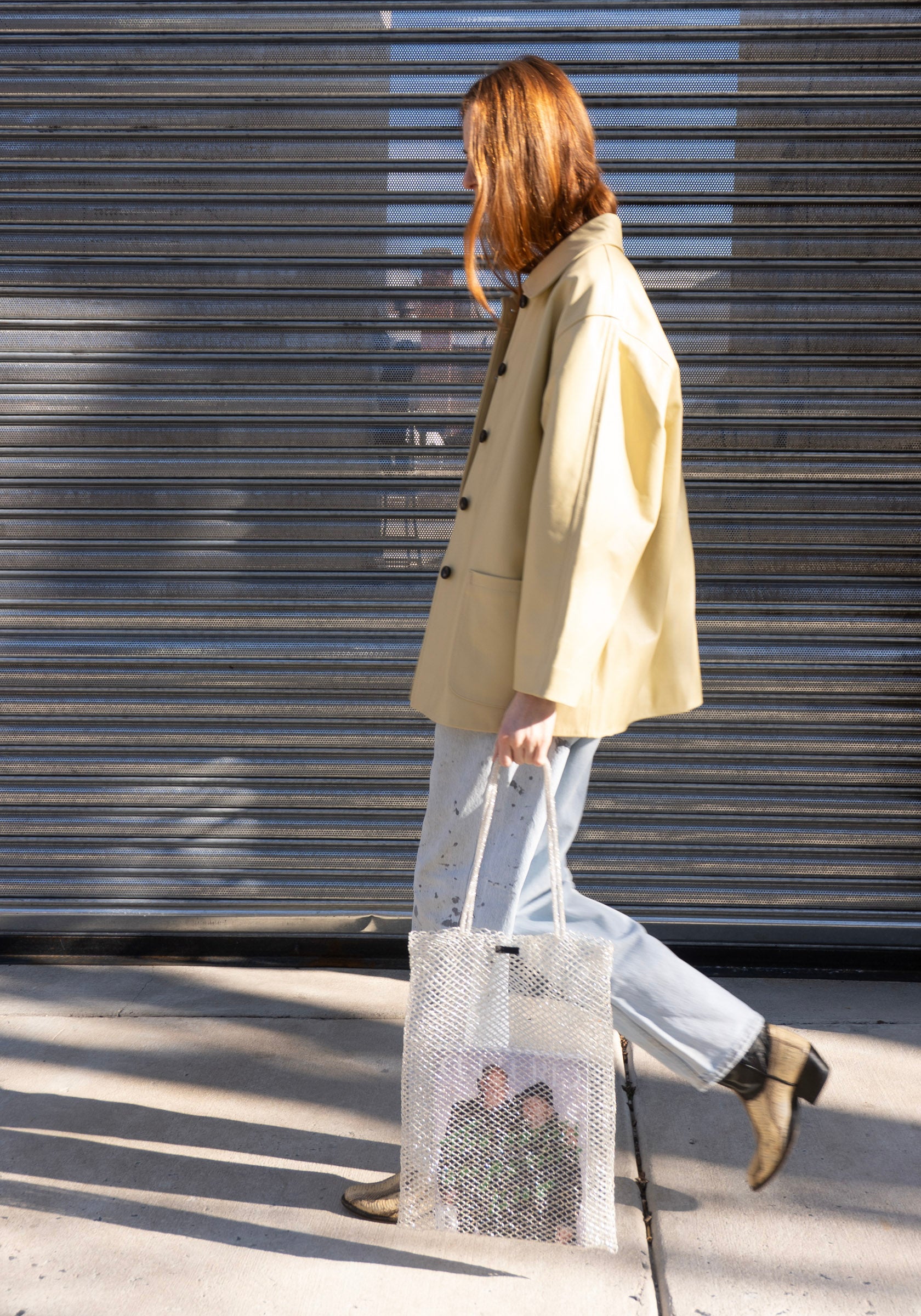 Cawley Nappa Leather Quinn Jacket in Butter