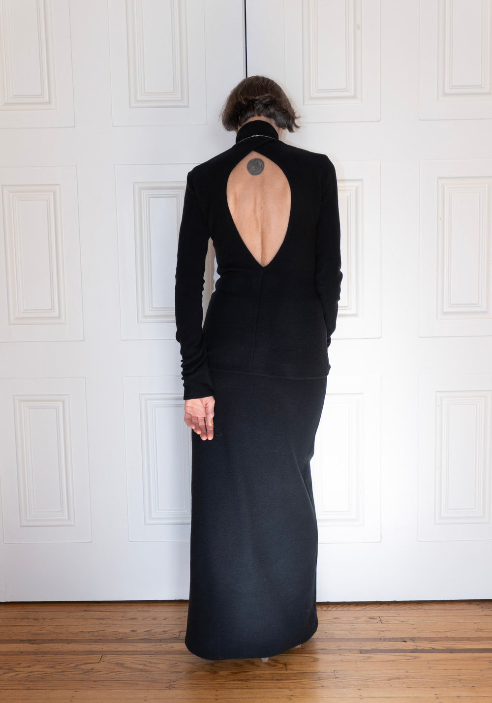 Colleen Allen Keyhole Turtleneck in Black