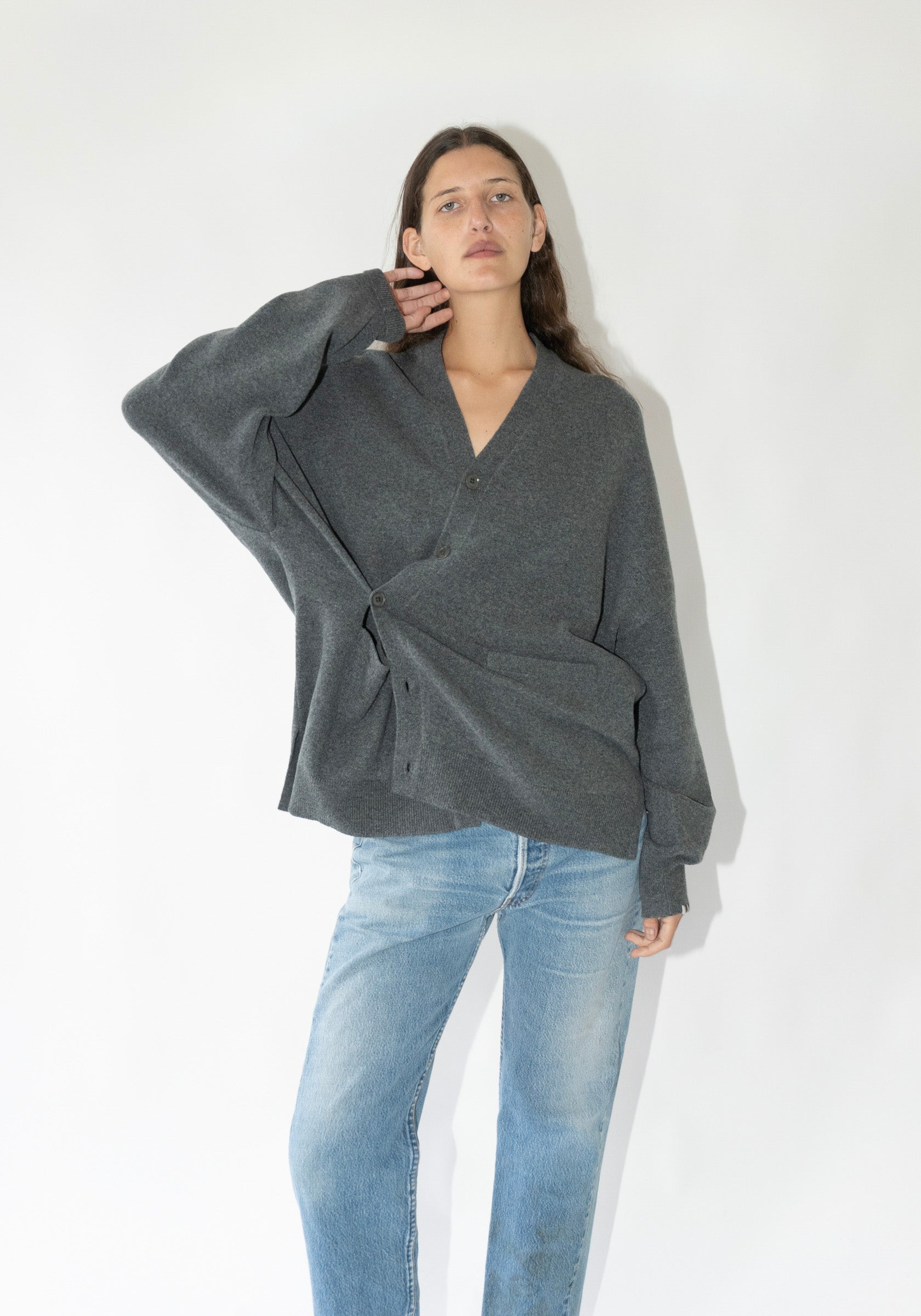 Cashmere Tokio Cardigan in Felt