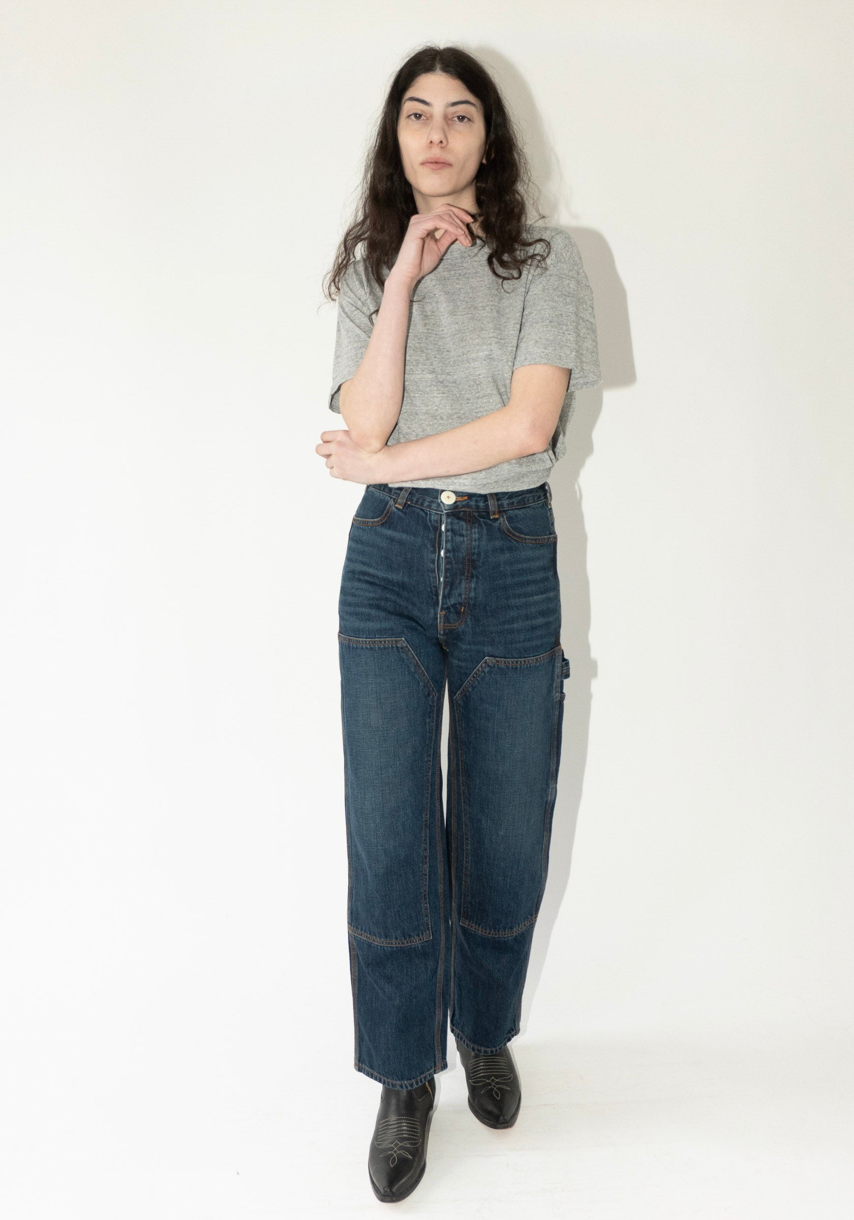 Jesse Kamm Patchwork Handy Pants in Medium Roast