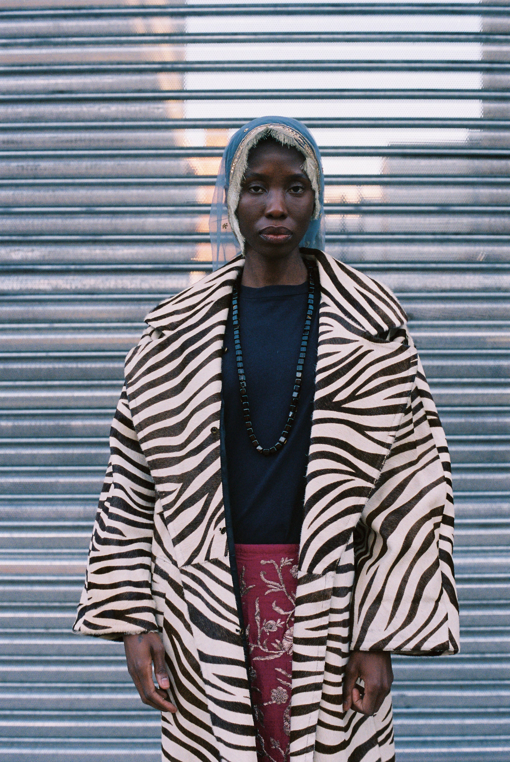 Kasab Net Scarf in Blue